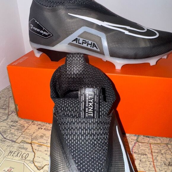 Nike Alpha Menace Elite 3 Football Cleats Black Iron Grey White Size 13 main image 8